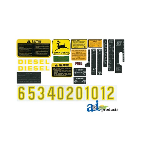 A & I Products Decal Set 10" x8" x0.1" A-AR52393